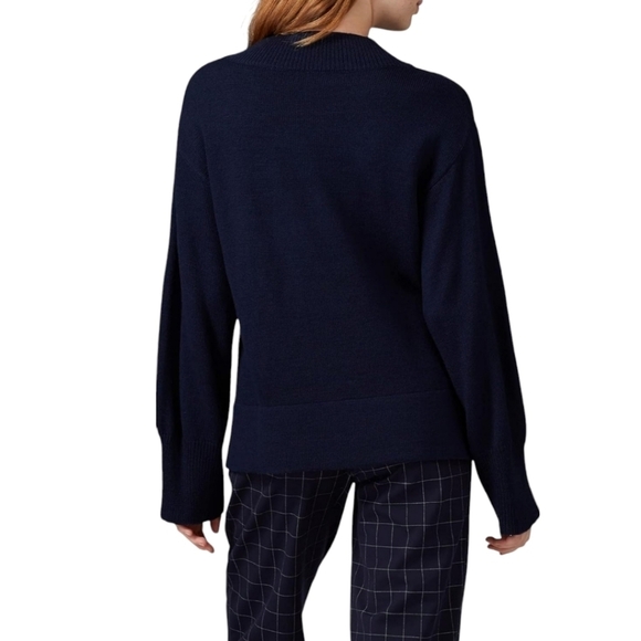 Victor Alfaro Navy Blue Oversized Silver Star “Wish” Sweater XL - Picture 2 of 6